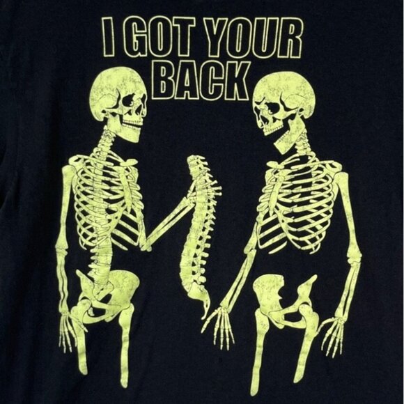 Delta Pro Halloween Tshirt Mens XL Black I Got Your Back Skeleton - Picture 5 of 8